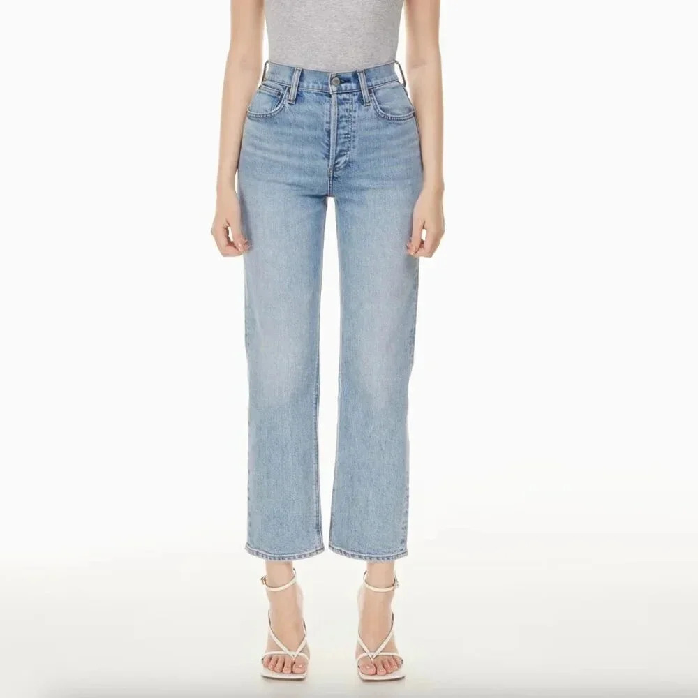 Aritzia Light Blue Straight Leg Jeans